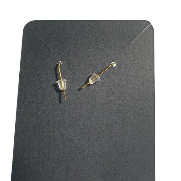 Gold Hook Green Beaded Dangle Earrings Handmade Jewelry Rhinestone Accents Gift - Picture 4 of 4